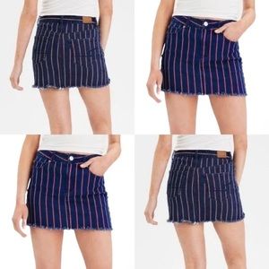 American Eagle Red and White Striped Skirt size 16R